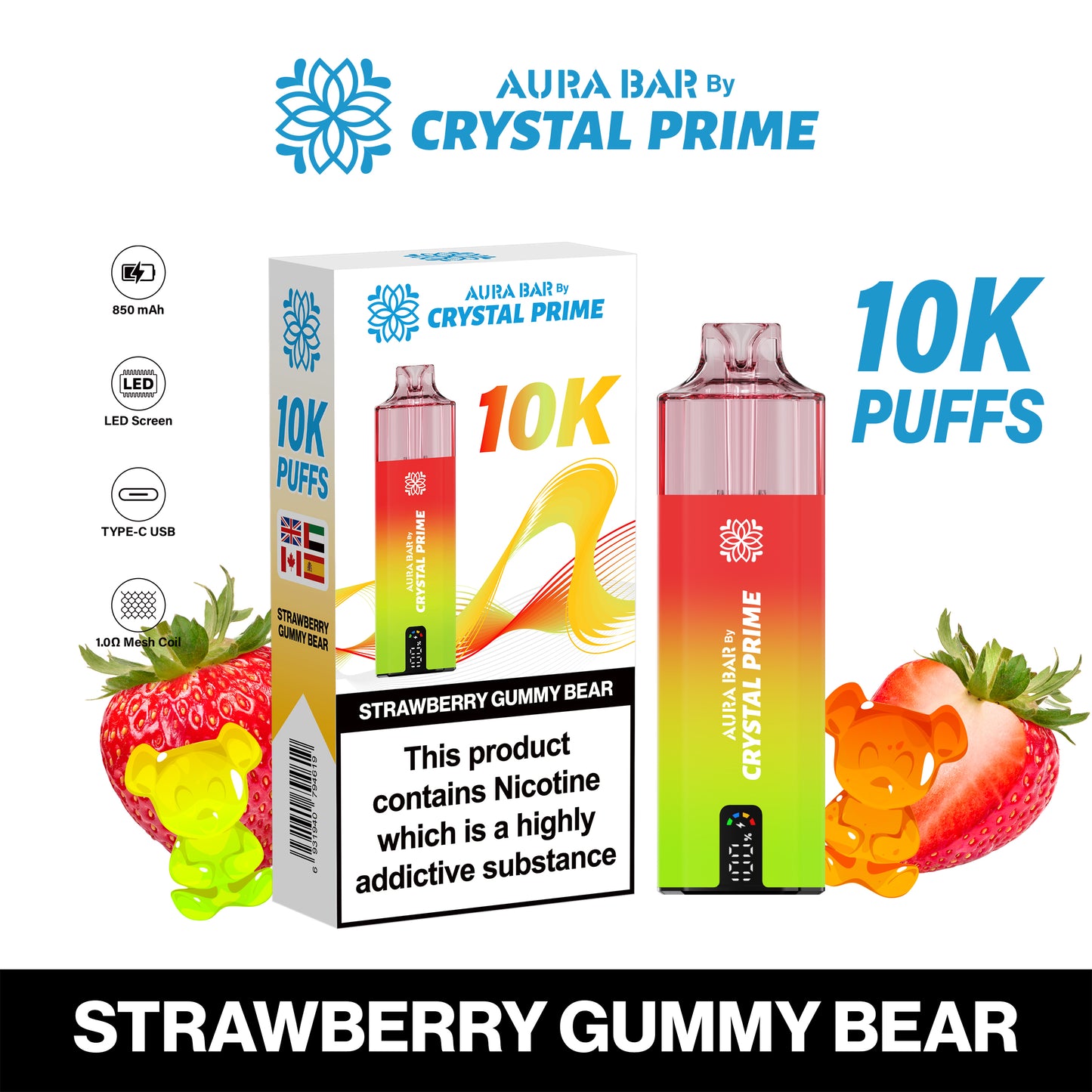 STRAWBERRY GUMMY BEAR - CRYSTAL PRIME 10K