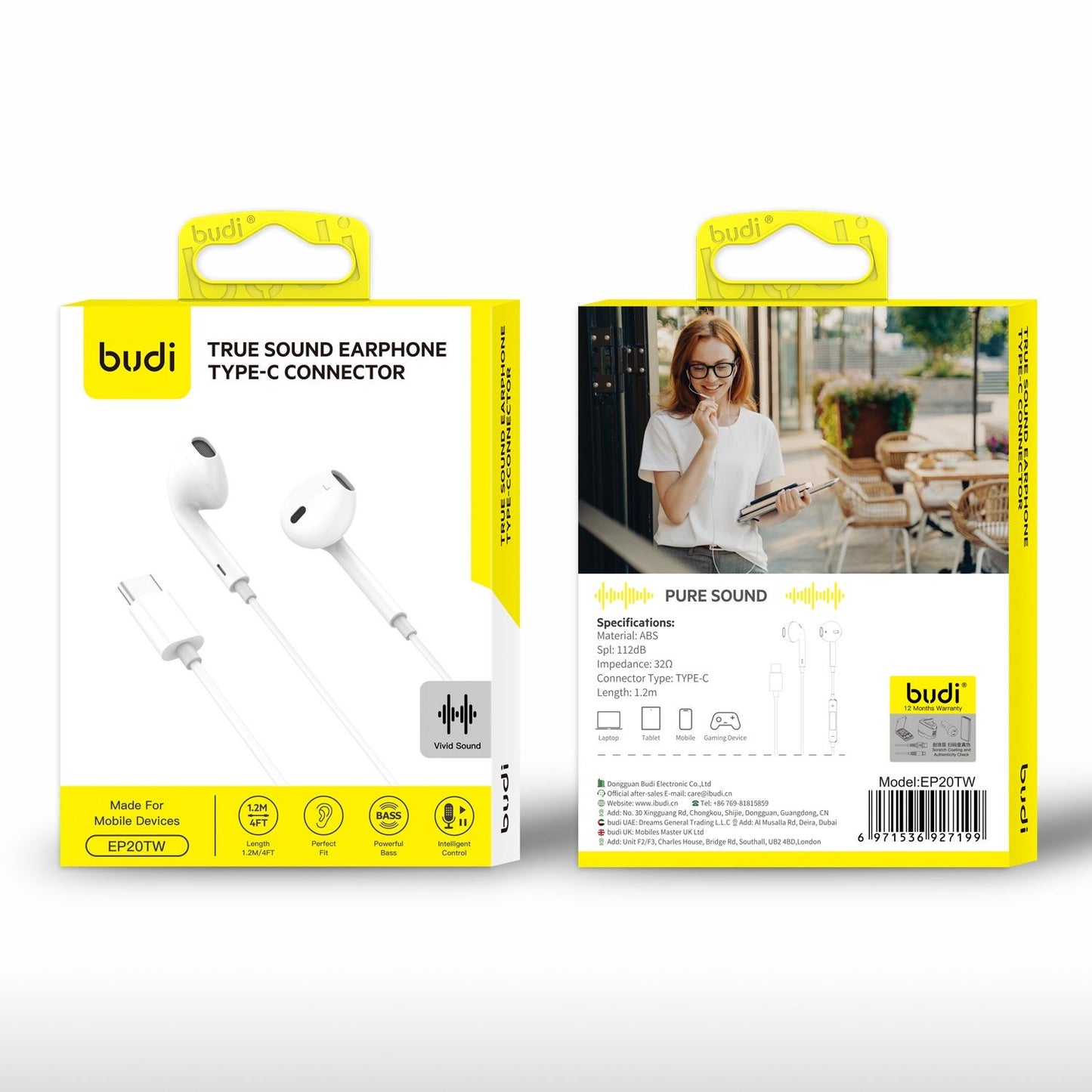 EARPHONE WIRED TYPE C - BUDI