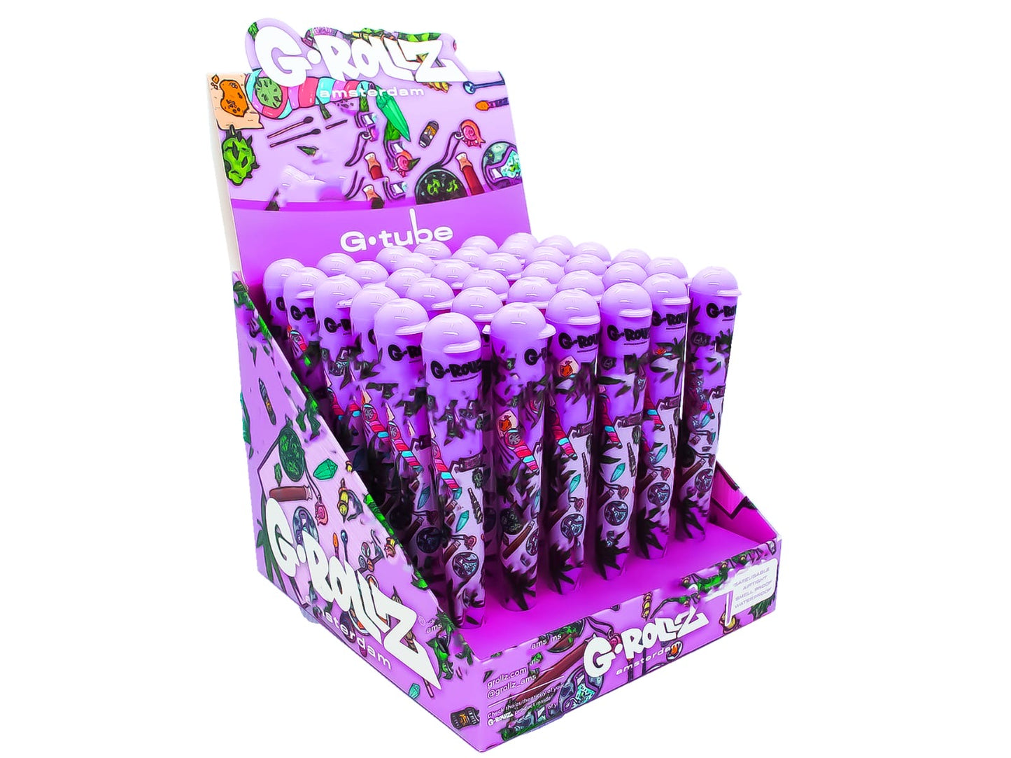 PURPLE G.TUBE CONE HOLDER (36pk) - G ROLLZ