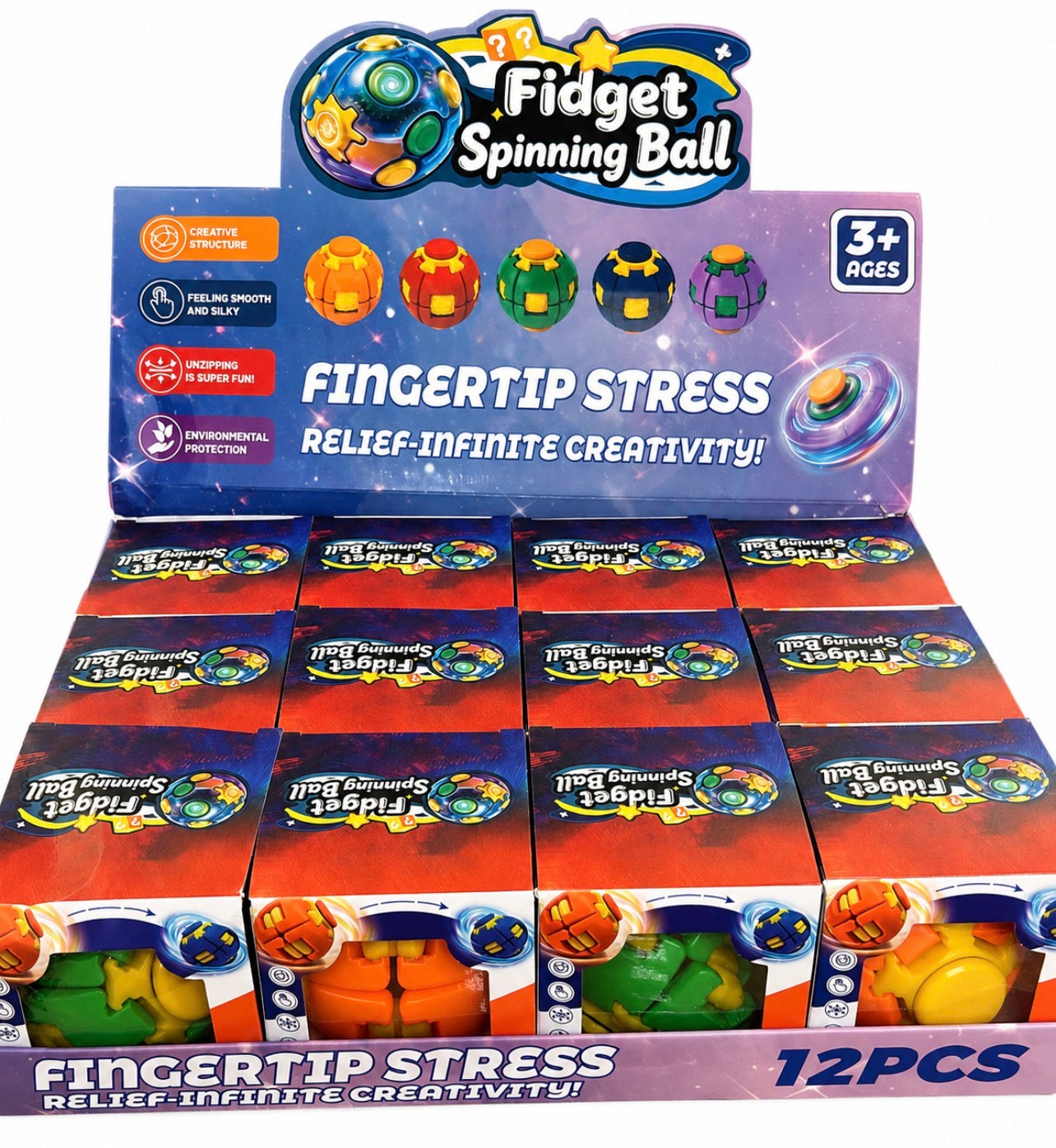 FIDGET SPINNING BALL  (12PCS)