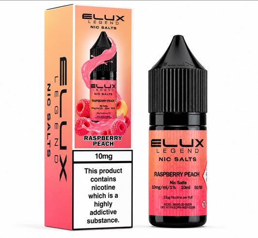RASPBERRY PEACH  - ELUX NIC SALT 10 MG