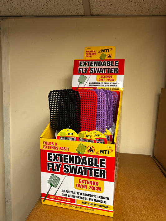 EXTENDABLE STEEL FLY SWATTER (24PK)