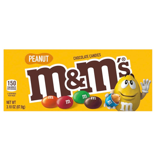 M&M's PEANUT CHOCOLATE CANDY THEATRE BOX (12 X 87.9g)