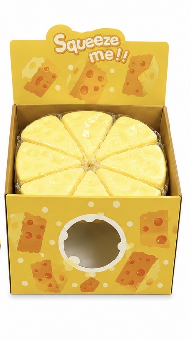 SQUISHY BIG TRIANGLE CHEESE SLICE (8PCS)