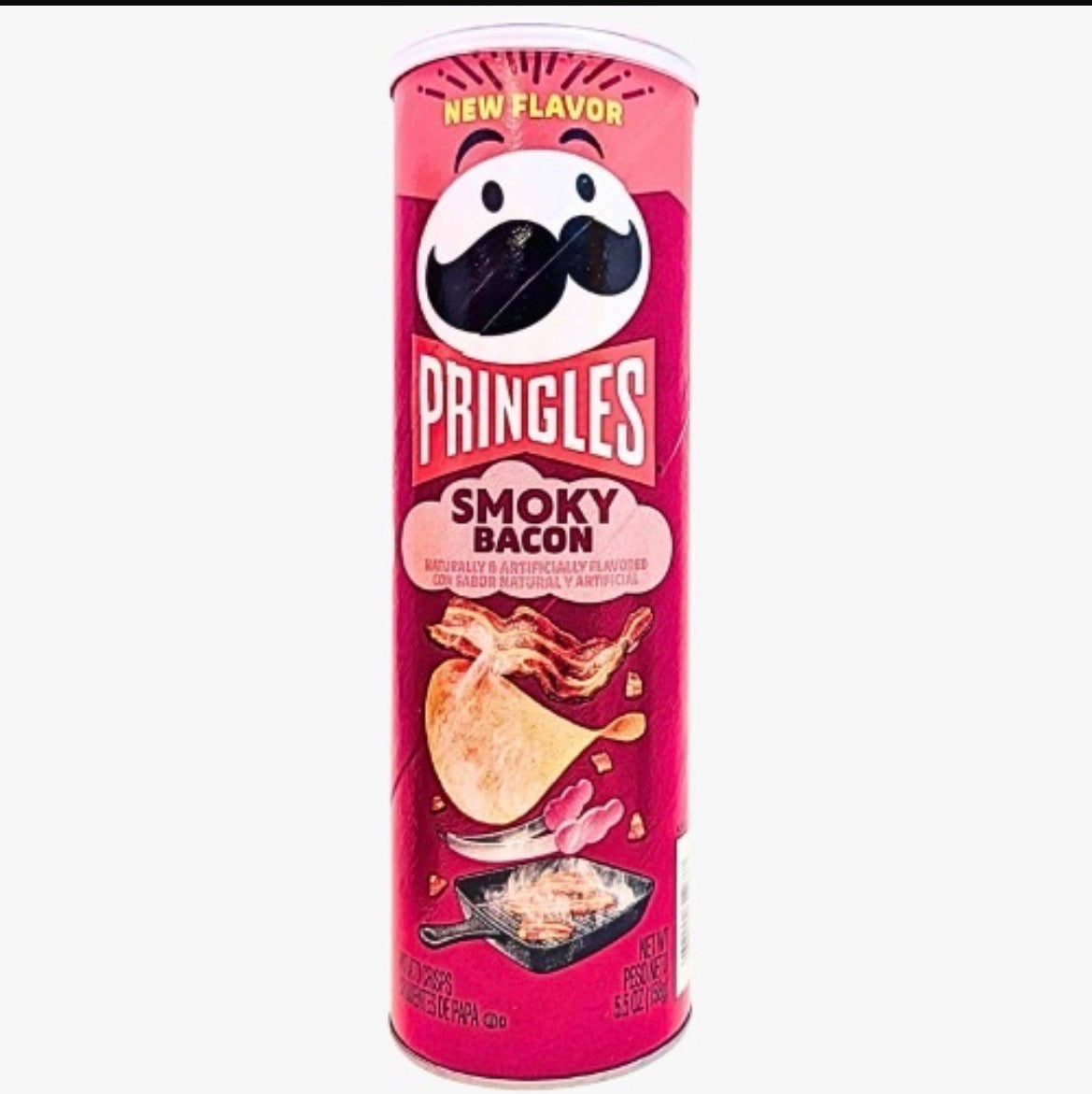 PRINGLES SMOKY BACON  5.5oz 14 pcs