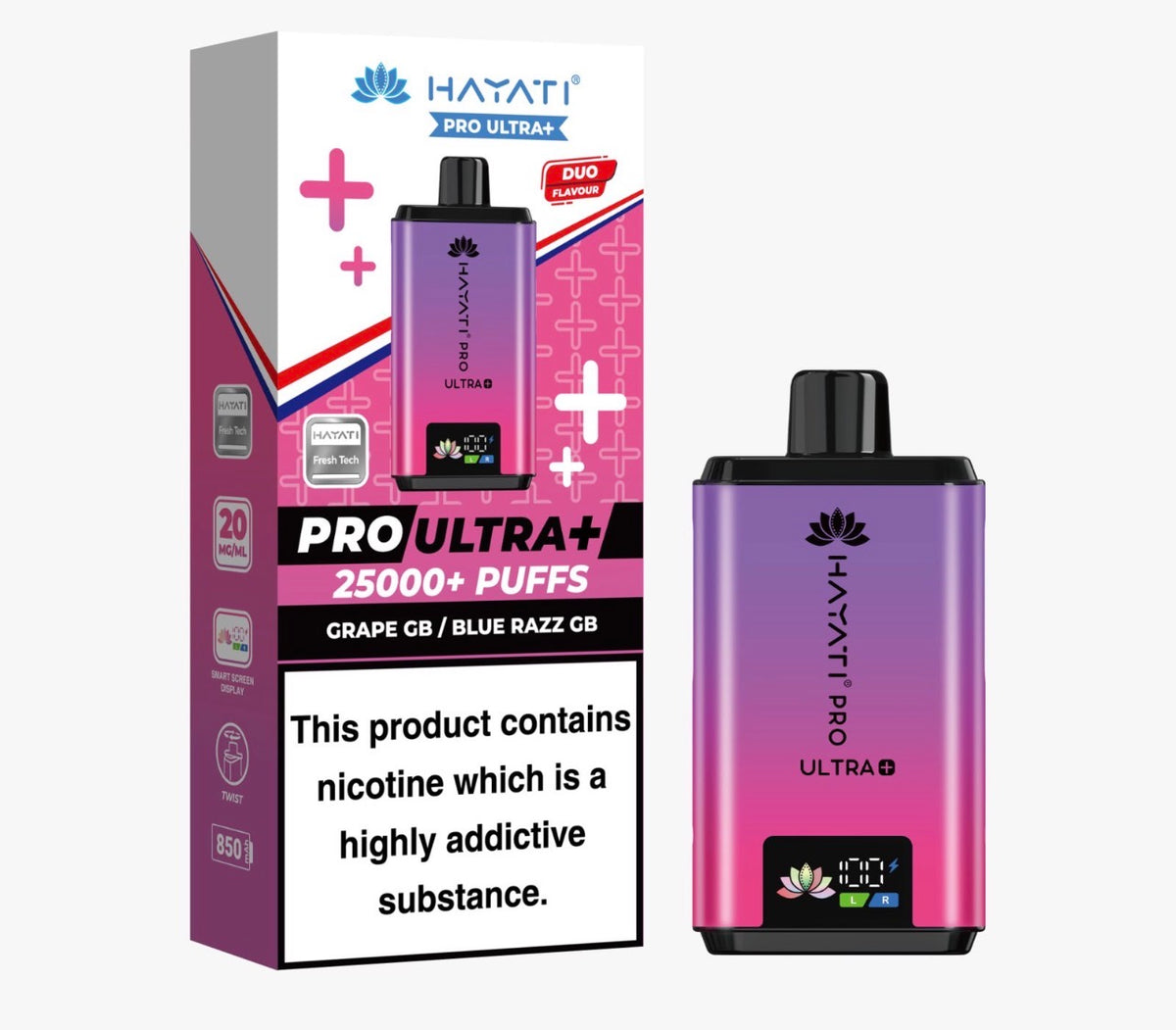 GRAPE GB/BLUE RAZZ GB - HAYATI PRO ULTRA 25K