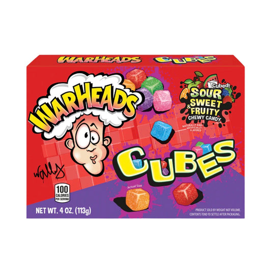 WARHEADS CHEWY CUBES THEATRE BOX (12 X 99g)