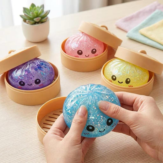 GLITTER SQUISHY BIG DUMPLINGS (12PK x 8.5cm)