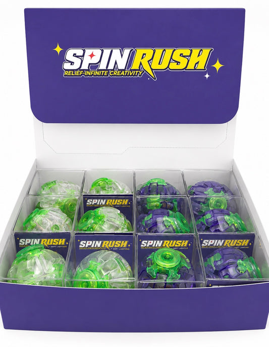 FIDGET SPINNING BALL LIGHT UP (24 PCS)
