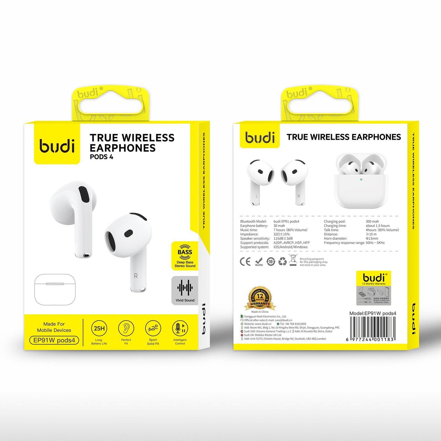 WIRELESS EARPHONES - BUDI