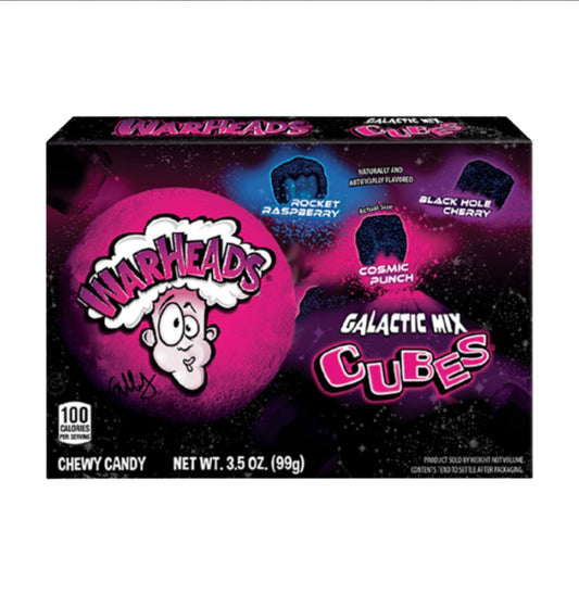 WARHEADS GALACTIC MIX CUBES THEATRE BOX (12 X 99g)