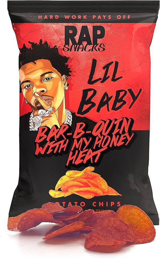 RAP SNACKS LIL BABY BAR - B QUIN WITH MY HONEY HEAT (12 X 71G)