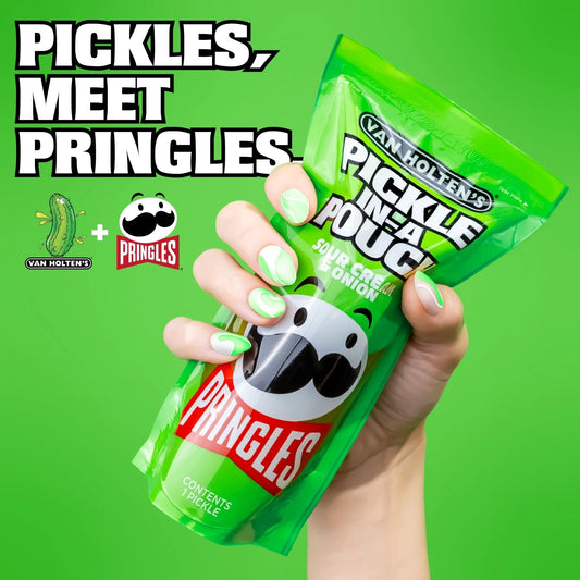 PRINGLE SOUR CREAM & ONION - PICKLE IN A POUCH VAN HOLTENS (12PK)