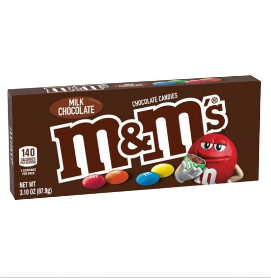 M&M's MILK CHOCOLATE CANDY THEATRE BOX (12 X 87.9g)