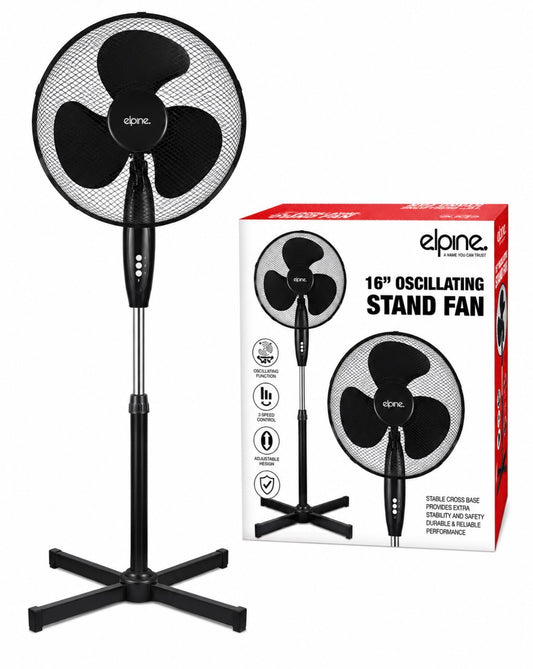16 INCH STAND FAN CROSS LEGS (BLACK)