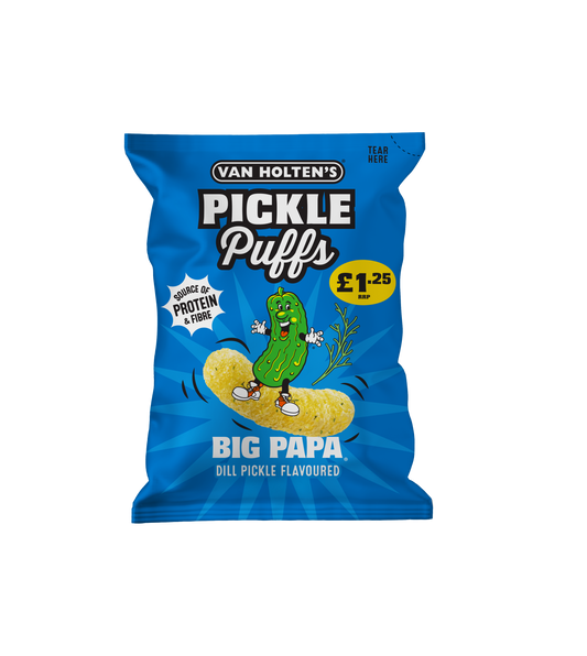 Van Holtens Big Pappa Pickle Puffs 14x50g £1.25 PMP