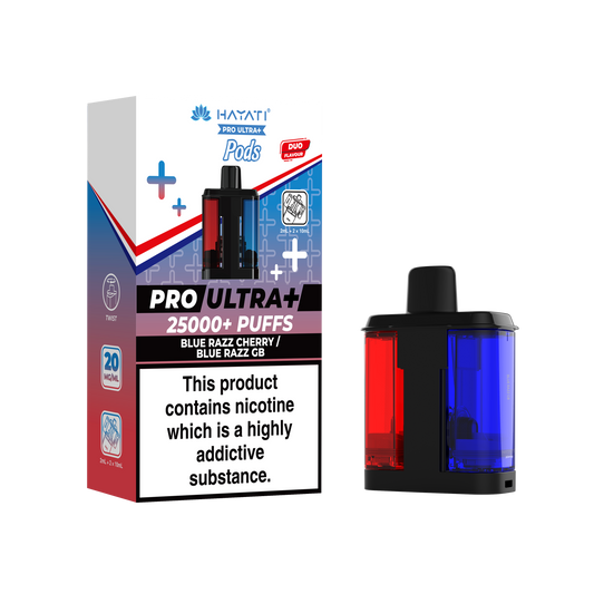BLUE RAZZ CHERRY/ BLUE RAZZ GB - HAYATI PRO ULTRA PODS 25K+
