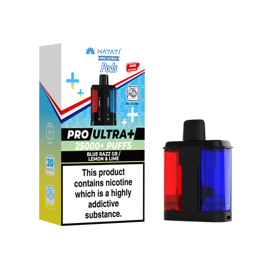 BLUE RAZZ GB/ LEMON LIME - HAYATI PRO ULTRA PODS 25K+