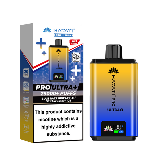 BLUE RAZZ PINEAPPLE / STRAWBERRY ICE NEW - HAYATI PRO ULTRA 25K