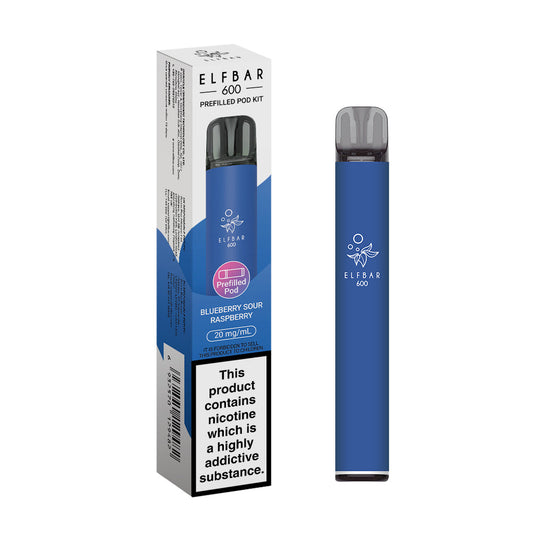 BLUE SOUR RASPBERRY - ELF BAR 600 PREFILLED POD KIT