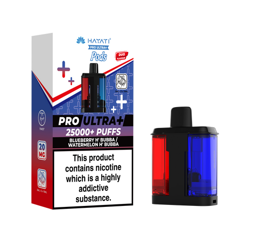 BLUEBERRY H'BUBBA/WATERMELON H'BUBBA - HAYATI PRO ULTRA PODS 25K+