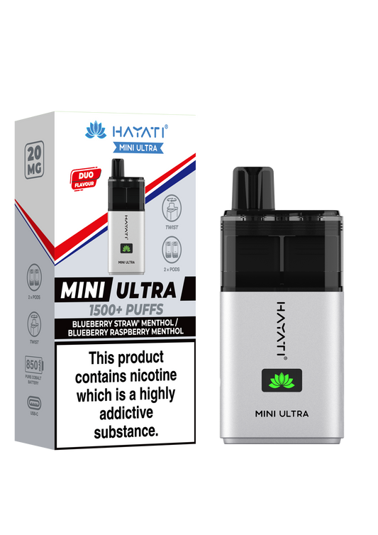 Blueberry Straw' Menthol / Blueberry Raspberry Menthol - MINI ULTRA