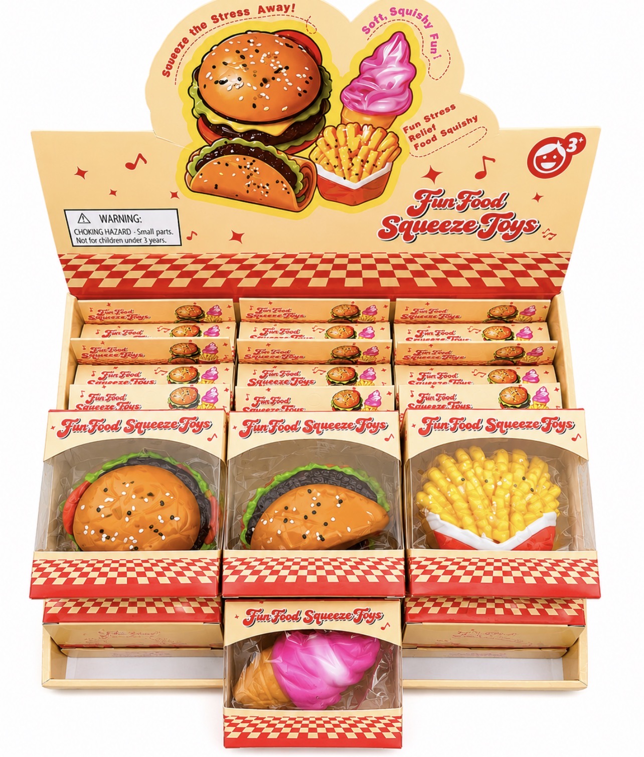 FUN FOOD SQUISHY (12PK)