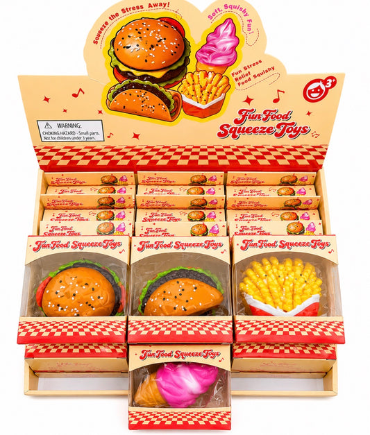 FUN FOOD SQUISHY (12PK)