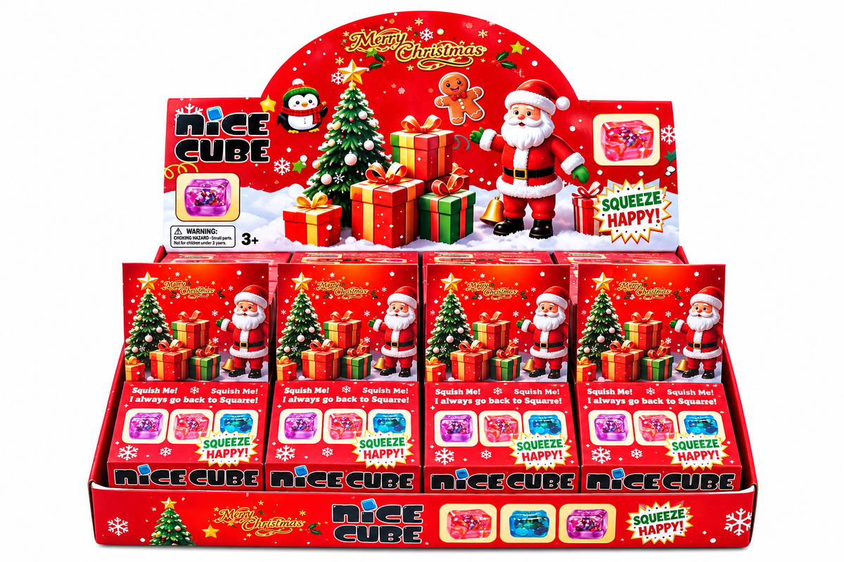 CHRISTMAS SQUEEZE CUBE (12PK)