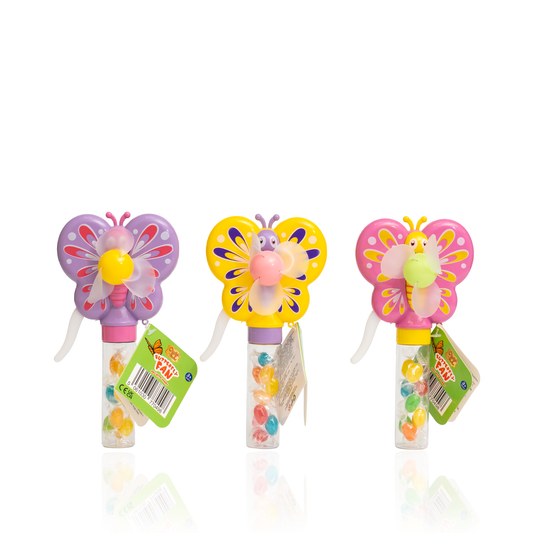 BUTTERFLY FAN CANDY TOY (12x10g) (HALAL) - CANDY PARADISE