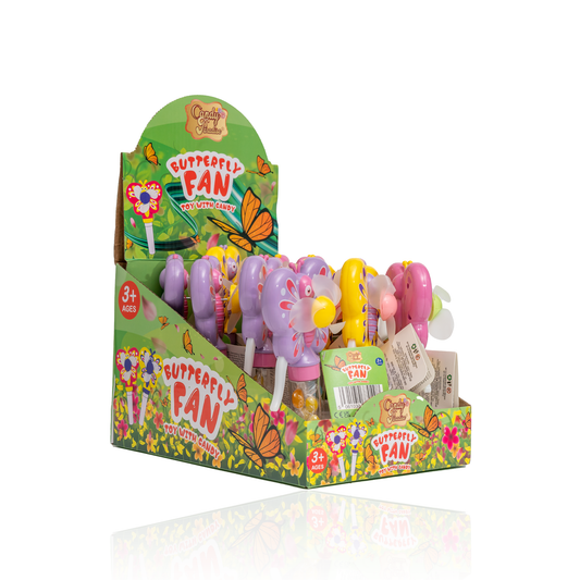 BUTTERFLY FAN CANDY TOY (12x10g) (HALAL) - CANDY PARADISE