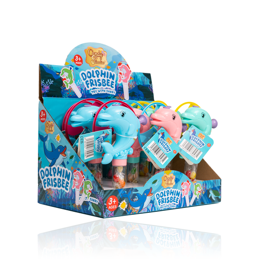 DOLPHIN FRISBEE CANDY TOY (9x10g) (HALAL) - CANDY PARADISE