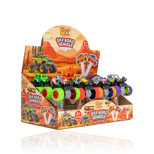OFF ROAD VEHICLE TOY WITH CANDY - CANDY PARADISE (8 X 10g)