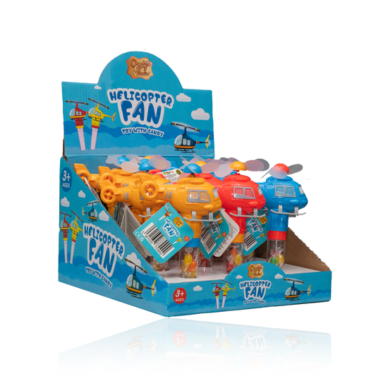 HELICOPTER FAN  CANDY TOY (12x10g) (HALAL) - CANDY PARADISE