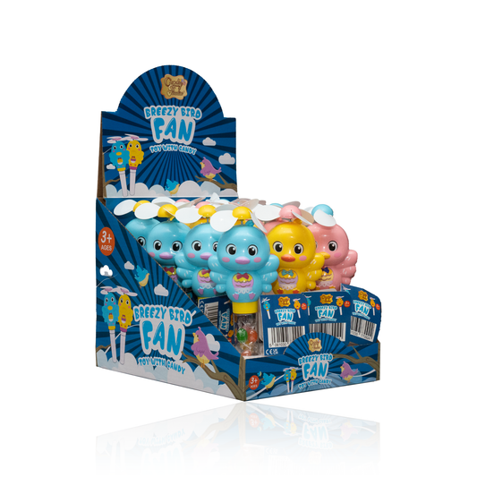 BREEZY BIRD FAN CANDY TOY  (12x10g) (HALAL) - CANDY PARADISE