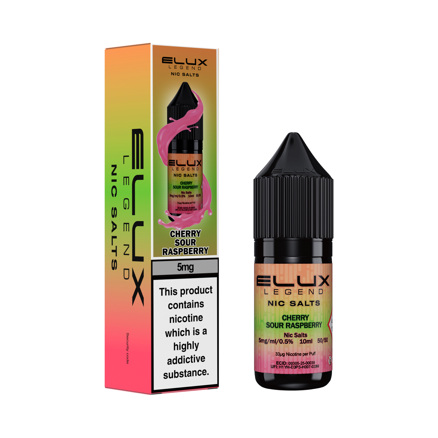 CHERRY SOUR RASPBERRY - ELUX NIC SALTS 5MG