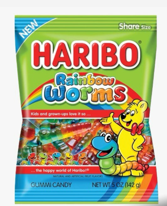 RAINBOW WARM AMERICAN HARIBO - 12 BAGS X 5 Oz