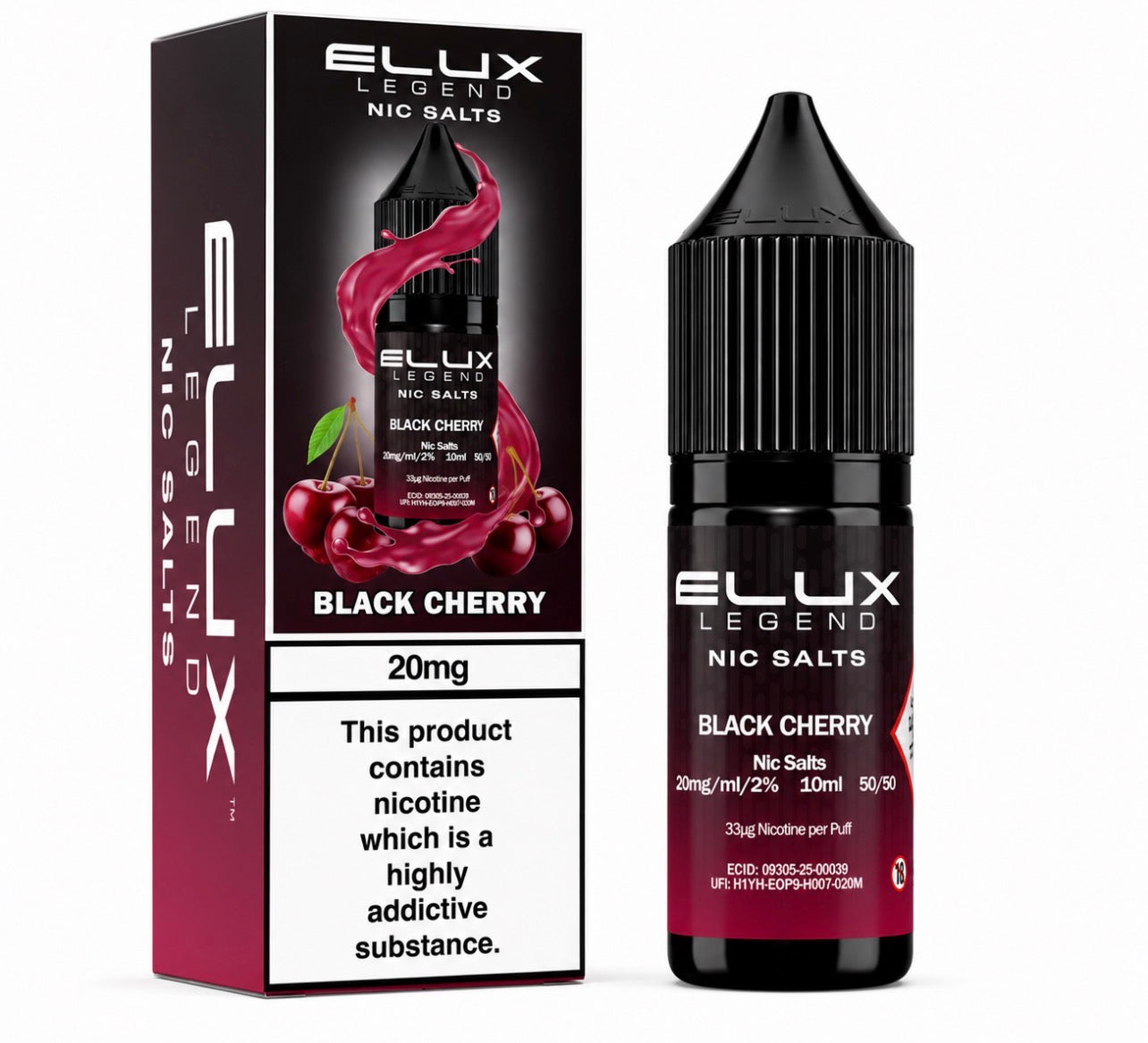 BLACK CHERRY - ELUX NIC SALT 20 MG