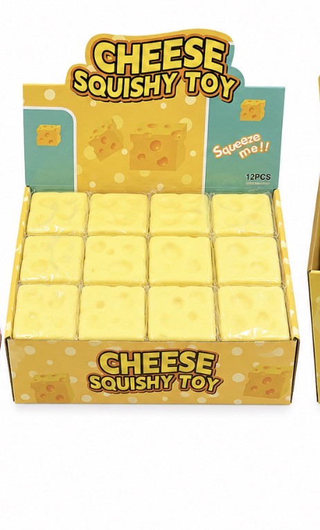 SQUISHY BIG SQUARE CHEESE (12PCS)