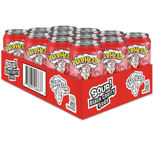 WARHEADS SOUR BLACK CHERRY SODA (12 X 330ml)
