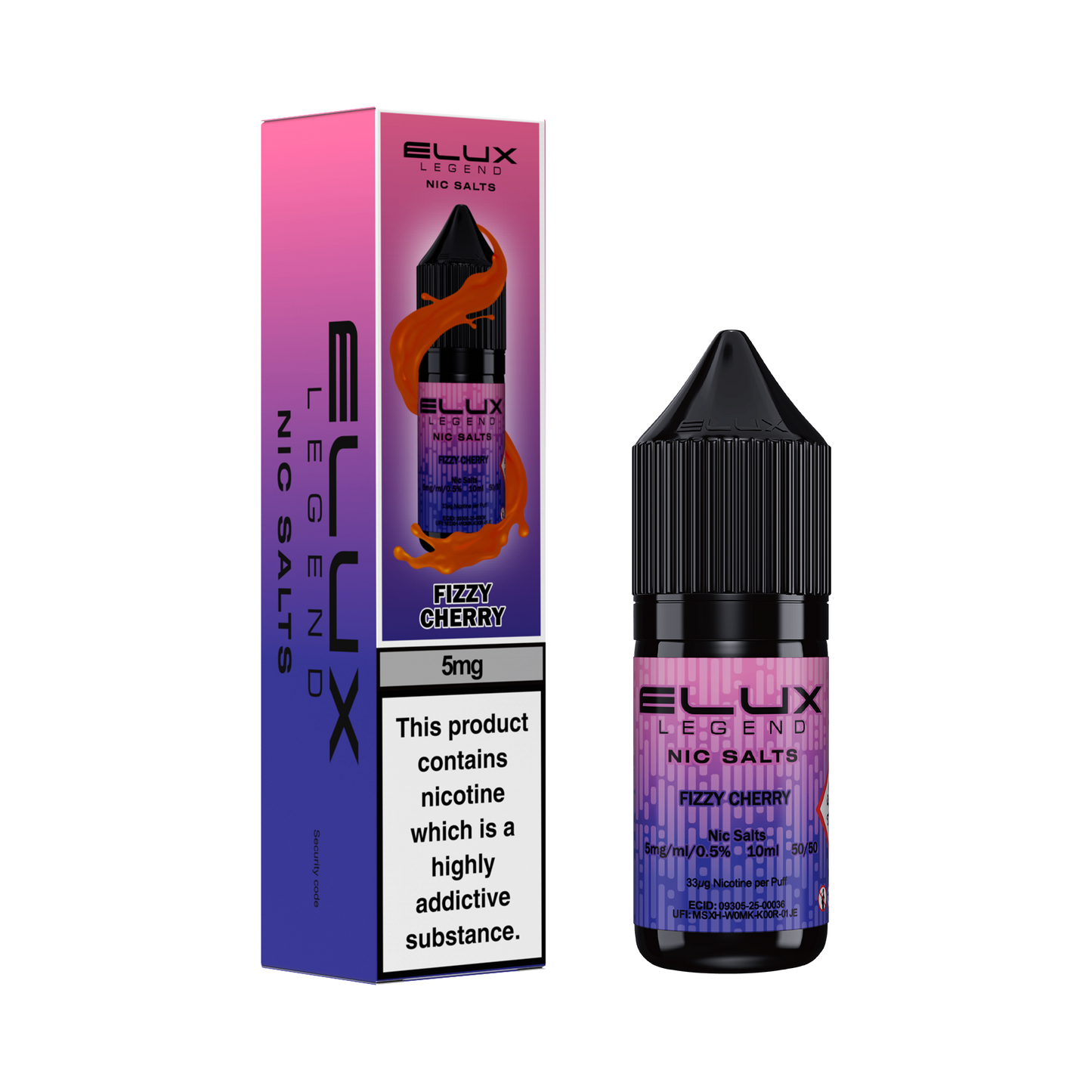 FIZZY CHERRY - ELUX NIC SALTS 5MG