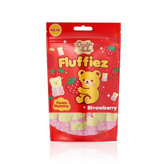 STRAWBERRY FOAM GUMMY FLUFFIEZ - CANDY PARADISE (12 X 100g)