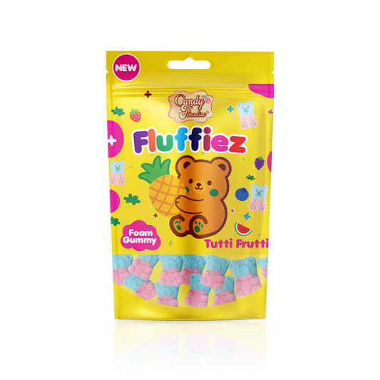TUTTI FRUTTI FOAM GUMMY FLUFFIEZ - CANDY PARADISE (12 X 100g)