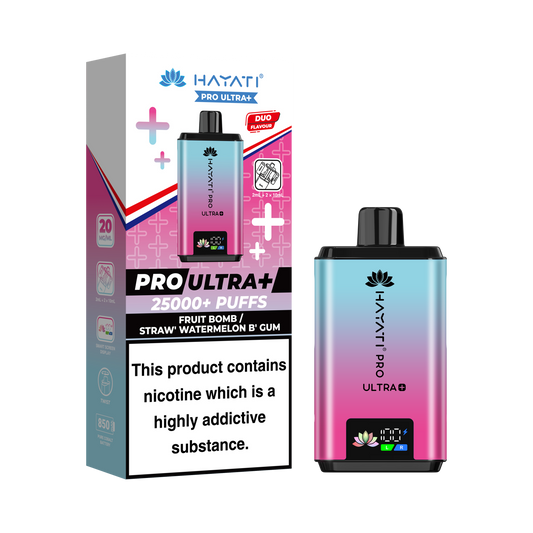 FRUIT BOMB/STRAW WATERMELON B GUM - HAYATI PRO ULTRA 25K