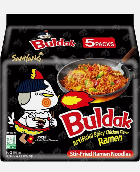 BLACK HOT CHICKEN BULDAK NOODLES (8X5)NO VAT
