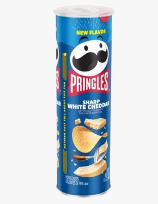 PRINGLES WHITE CHEDDAR 5.5oz 14 pcs