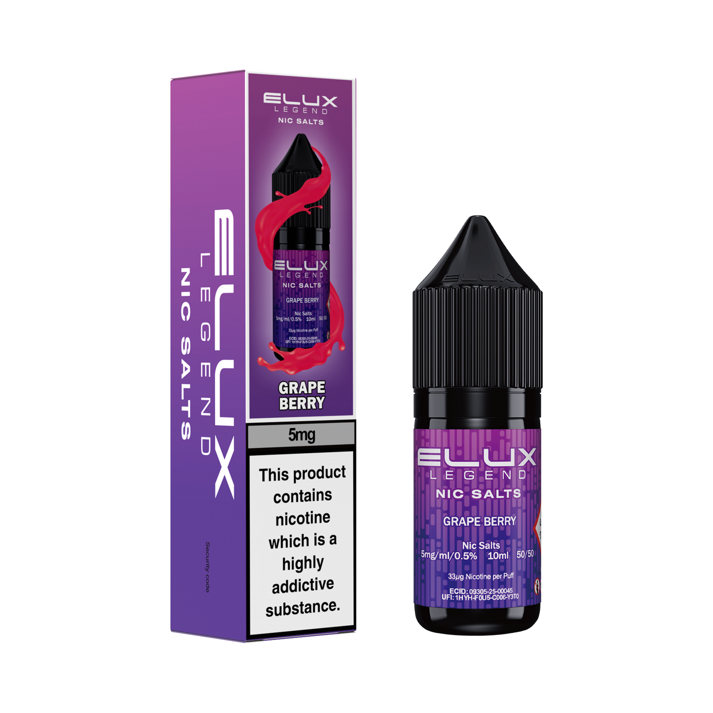 GRAPE BERRY - ELUX NIC SALTS 5MG
