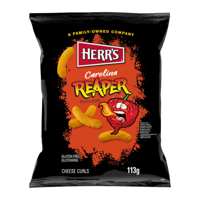 CAROLINA REAPER CHEESE CURLS - HERR'S (113g)