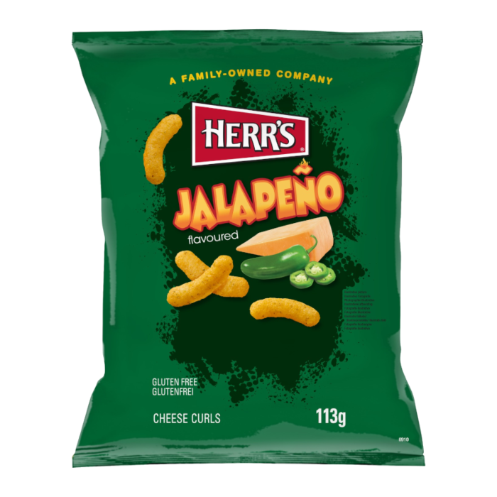 JALAPENO CHEESE CURLS - HERR'S (113g)
