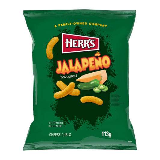 JALAPENO CHEESE CURLS - HERR'S (113gx12pk)